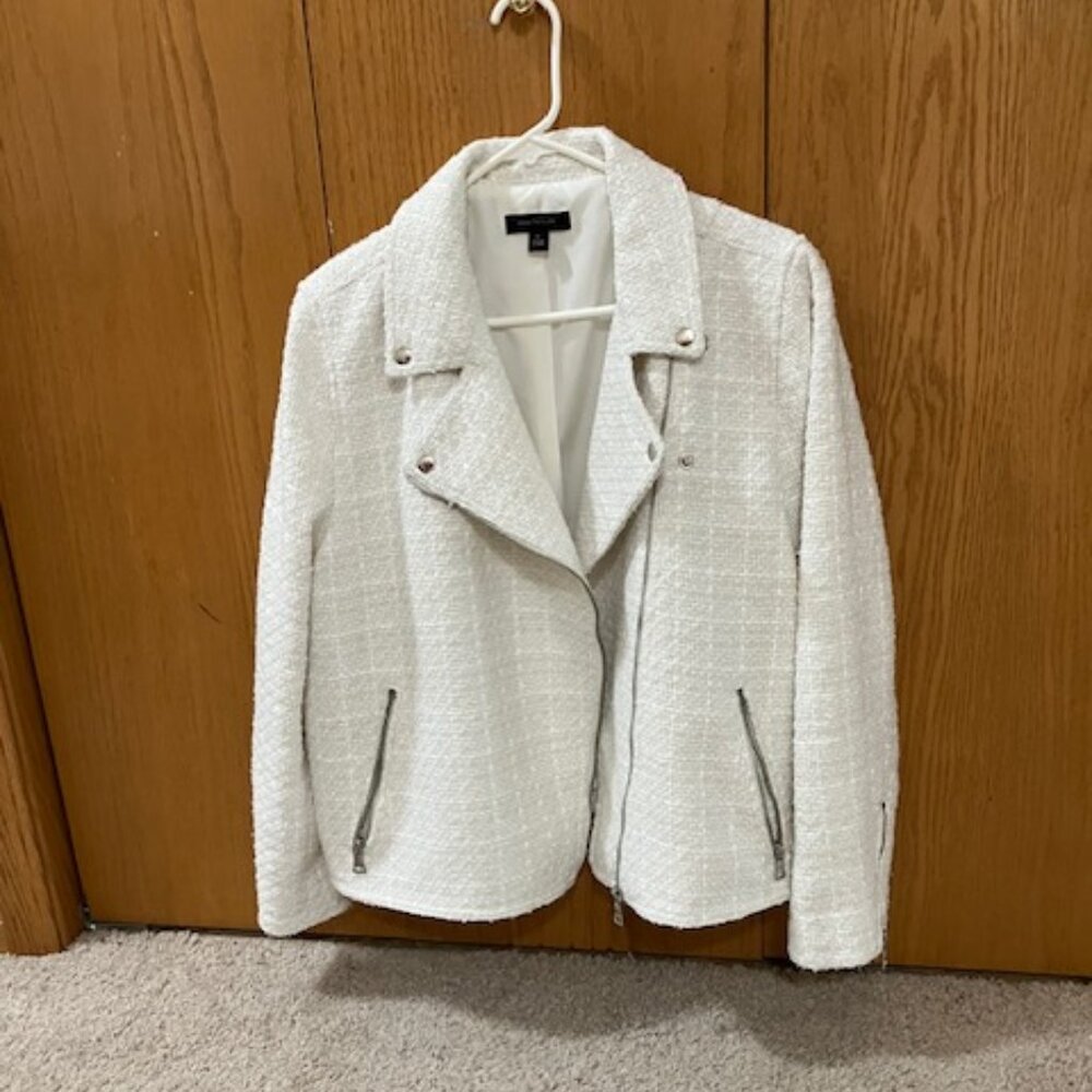 Ivory Ann Taylor Moto Jacket size 16